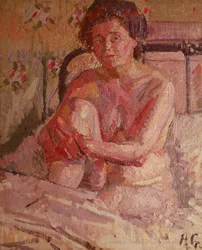 Akt auf einem Bett